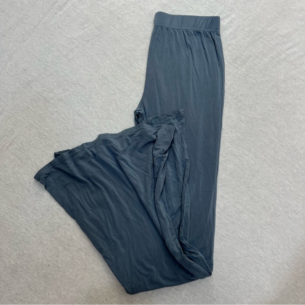 Steel Blue Wide Leg Leggings